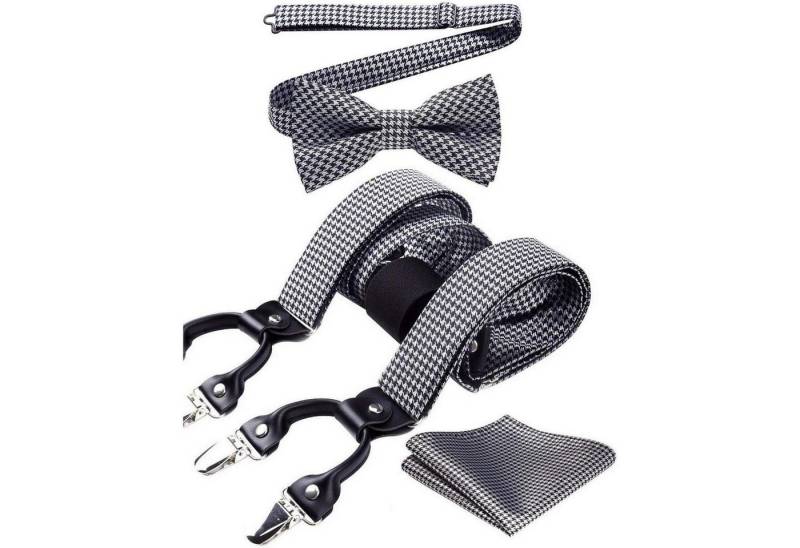 LuxusKollektion Krawatte Hosenträger Herren 6 Clips Y Form 130cm Weib & Schwarz Einheitsgröße LuxusKollektion Krawatte Hosenträger Herren 6 Clips Y Form 130cm Weib & Schwarz Einheitsgröße von LuxusKollektion