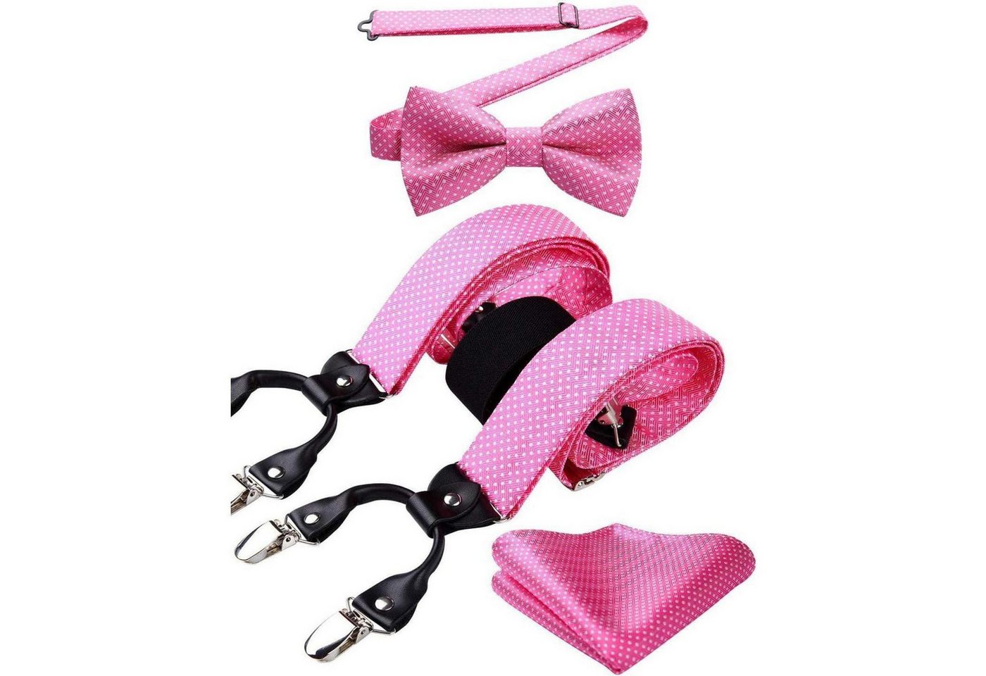 LuxusKollektion Krawatte Hosenträger Herren 6 Clips Y Form Elastisch Rosa Einheitsgröße LuxusKollektion Krawatte Hosenträger Herren 6 Clips Y Form Elastisch Rosa Einheitsgröße von LuxusKollektion