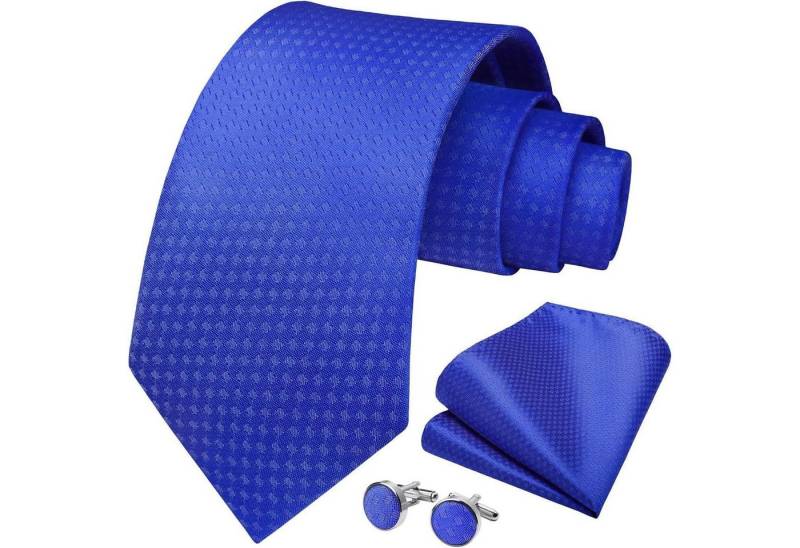 LuxusKollektion Krawatte Krawatte Einstecktuch Manschettenknöpfe Set Herren Hochzeit Blau-2 LuxusKollektion Krawatte Krawatte Einstecktuch Manschettenknöpfe Set Herren Hochzeit Blau-2 von LuxusKollektion