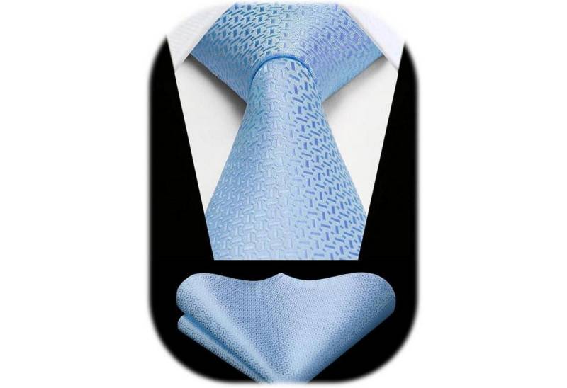 LuxusKollektion Krawatte Krawatte Herren Einstecktuch Set Einfarbig Z2-himmelblau Einheitsgröße von LuxusKollektion