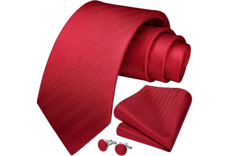 LuxusKollektion Krawatte Krawatte Herren Hochzeit Einstecktuch Manschettenknöpfe Gestreift Rot LuxusKollektion Krawatte Krawatte Herren Hochzeit Einstecktuch Manschettenknöpfe Gestreift Rot von LuxusKollektion