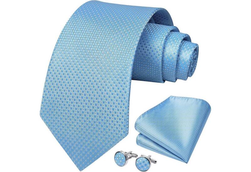 LuxusKollektion Krawatte Krawatte Herren Hochzeit Einstecktuch Manschettenknöpfe Kariert Blau LuxusKollektion Krawatte Krawatte Herren Hochzeit Einstecktuch Manschettenknöpfe Kariert Blau von LuxusKollektion