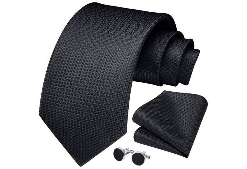 LuxusKollektion Krawatte Krawatte Herren Hochzeit Einstecktuch Manschettenknopf Kariert Schwarz LuxusKollektion Krawatte Krawatte Herren Hochzeit Einstecktuch Manschettenknopf Kariert Schwarz von LuxusKollektion