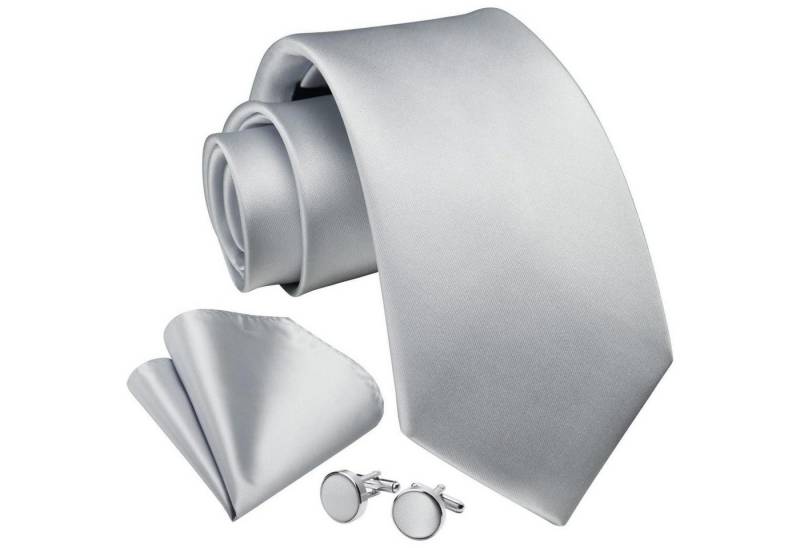LuxusKollektion Krawatte Krawatte Herren Hochzeit Manschettenknöpfe Set Seide D1 Hellgrau LuxusKollektion Krawatte Krawatte Herren Hochzeit Manschettenknöpfe Set Seide D1 Hellgrau von LuxusKollektion