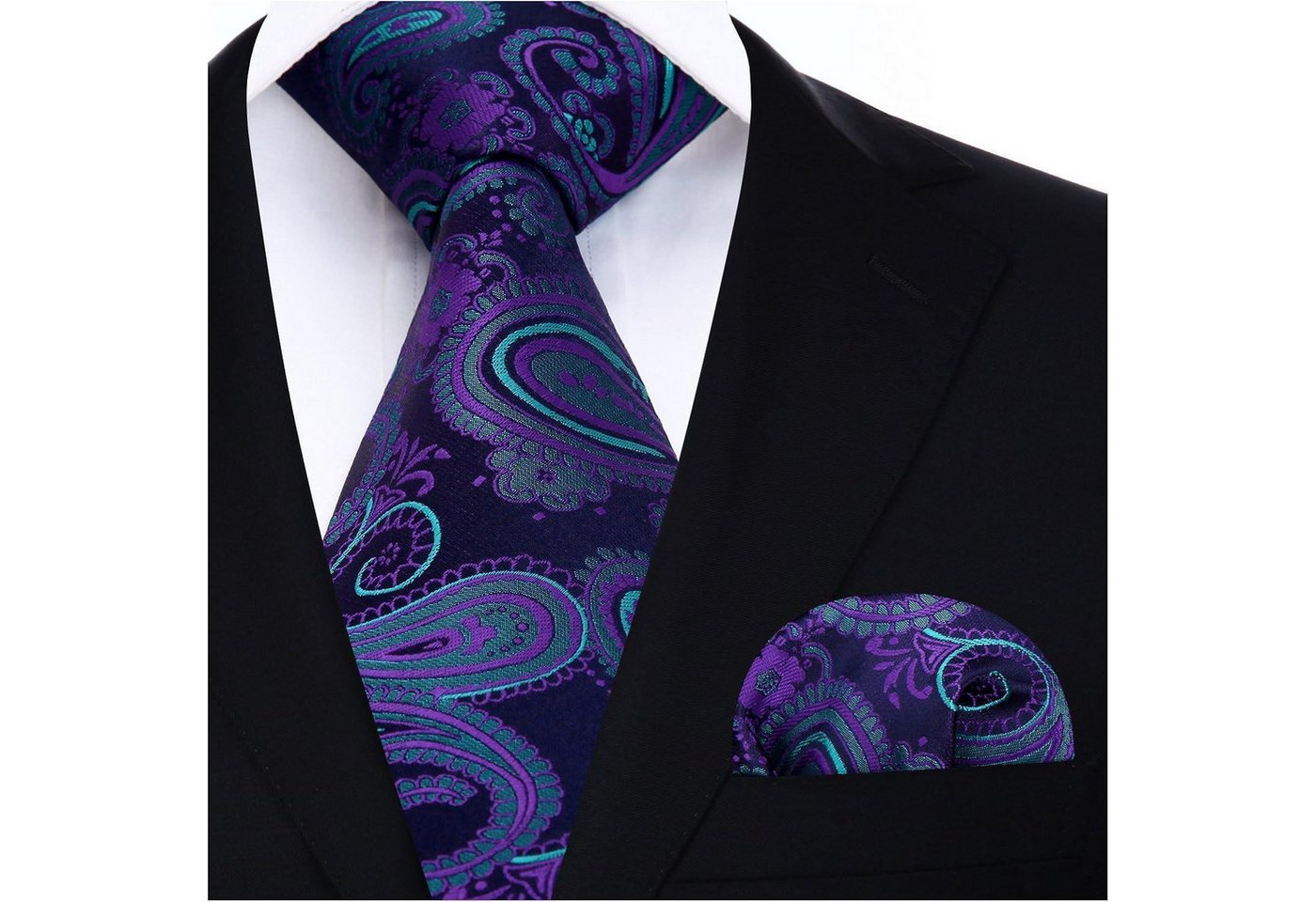 LuxusKollektion Krawatte Krawatte Herren Hochzeit Paisley Marineblau Grün Lila LuxusKollektion Krawatte Krawatte Herren Hochzeit Paisley Marineblau Grün Lila von LuxusKollektion