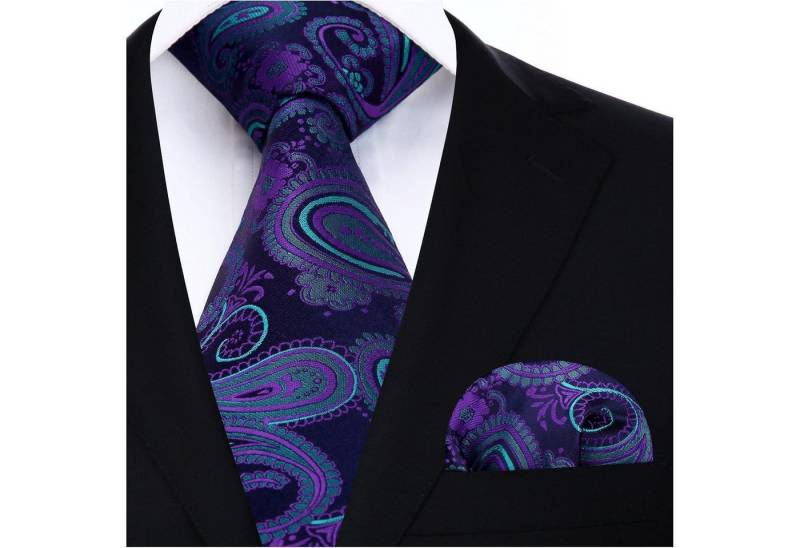 LuxusKollektion Krawatte Krawatte Herren Hochzeit Paisley Marineblau Grün Lila LuxusKollektion Krawatte Krawatte Herren Hochzeit Paisley Marineblau Grün Lila von LuxusKollektion