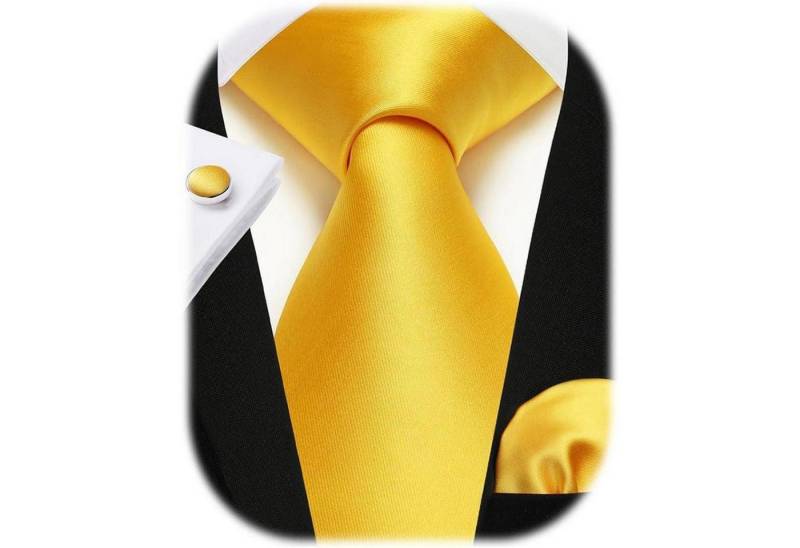 LuxusKollektion Krawatte Krawatte Herren Hochzeit Seide Manschettenknöpfe Taschentuch E- Gelb LuxusKollektion Krawatte Krawatte Herren Hochzeit Seide Manschettenknöpfe Taschentuch E- Gelb von LuxusKollektion