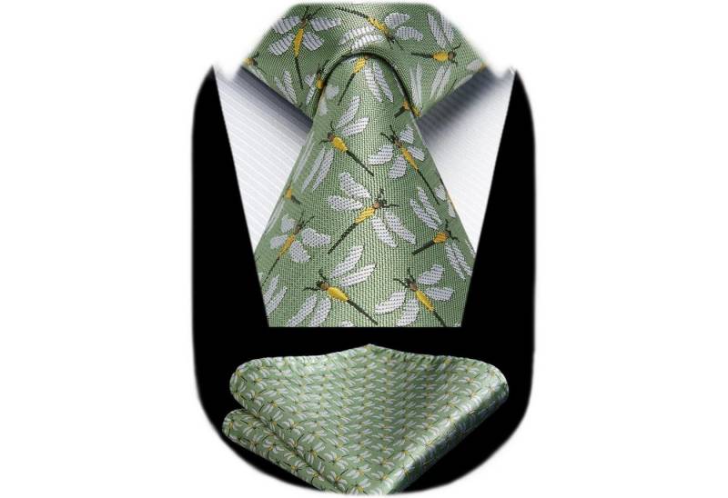 LuxusKollektion Krawatte Krawatte Herren Hochzeit Tiermuster Grun Gelb Einheitsgröße von LuxusKollektion