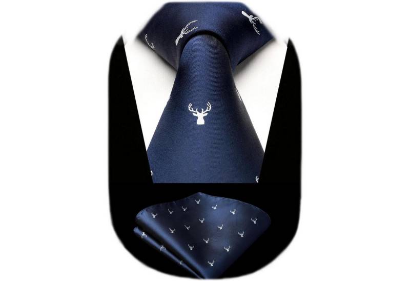 LuxusKollektion Krawatte Krawatte Herren Hochzeit Tiermuster Marineblau Weib Einheitsgröße LuxusKollektion Krawatte Krawatte Herren Hochzeit Tiermuster Marineblau Weib Einheitsgröße von LuxusKollektion