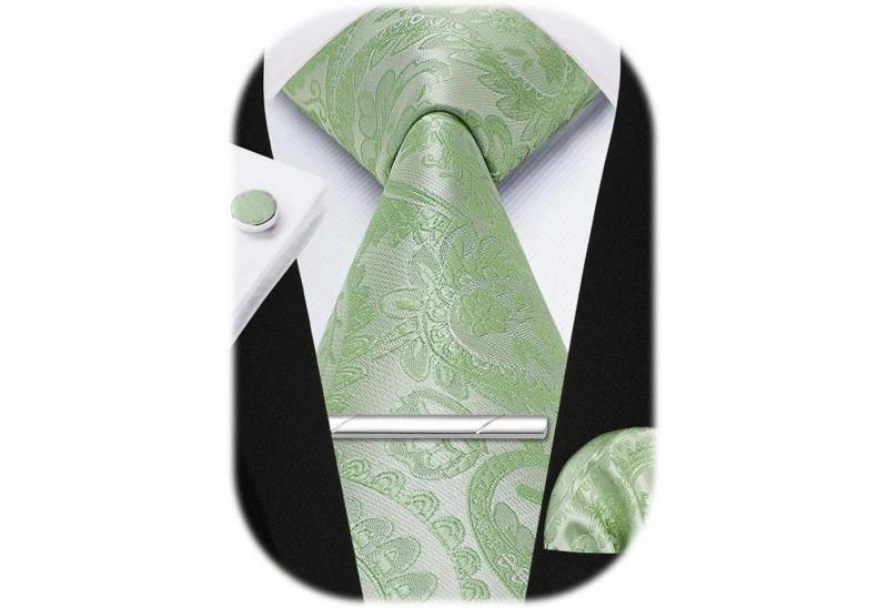 LuxusKollektion Krawatte Krawatte Herren Krawattenklammer Salbei Grün-2 Einheitsgröße LuxusKollektion Krawatte Krawatte Herren Krawattenklammer Salbei Grün-2 Einheitsgröße von LuxusKollektion