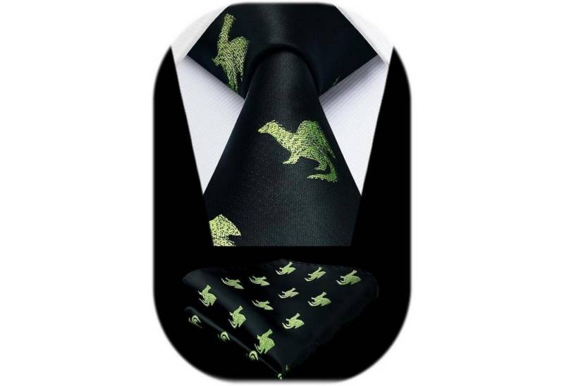 LuxusKollektion Krawatte Krawatte Herren Schwarz Dinosaurier A Einheitsgröße LuxusKollektion Krawatte Krawatte Herren Schwarz Dinosaurier A Einheitsgröße von LuxusKollektion