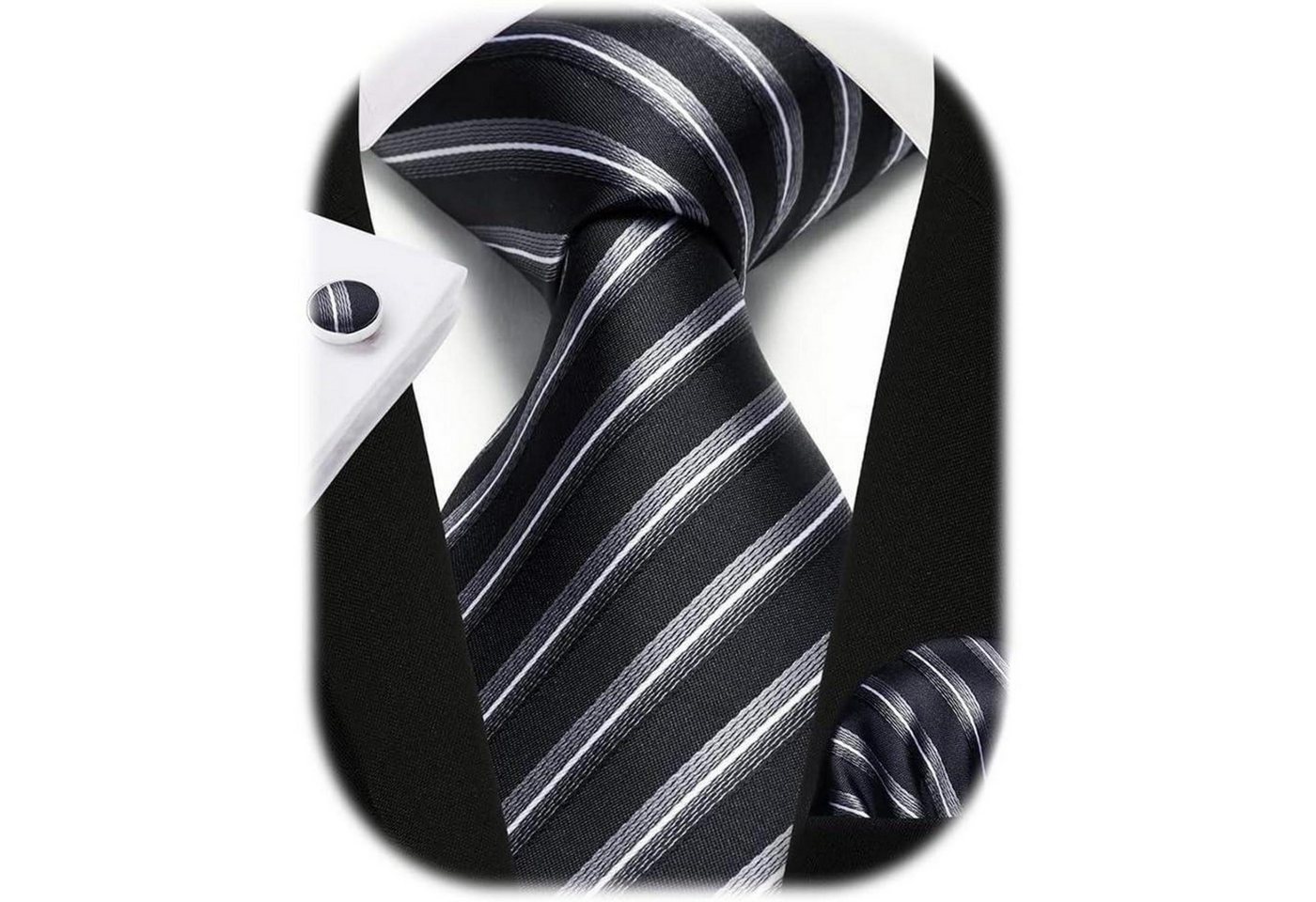 LuxusKollektion Krawatte Krawatte Herren Seide Paisley Hochzeit Z4 Schwarz & Grau LuxusKollektion Krawatte Krawatte Herren Seide Paisley Hochzeit Z4 Schwarz & Grau von LuxusKollektion