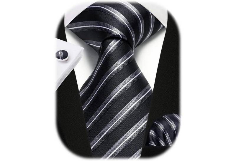 LuxusKollektion Krawatte Krawatte Herren Seide Paisley Hochzeit Z4 Schwarz & Grau LuxusKollektion Krawatte Krawatte Herren Seide Paisley Hochzeit Z4 Schwarz & Grau von LuxusKollektion