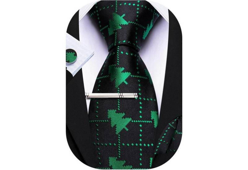 LuxusKollektion Krawatte Krawatte Herren Seide Paisley Set Manschettenknöpfe grüne Glocke LuxusKollektion Krawatte Krawatte Herren Seide Paisley Set Manschettenknöpfe grüne Glocke von LuxusKollektion