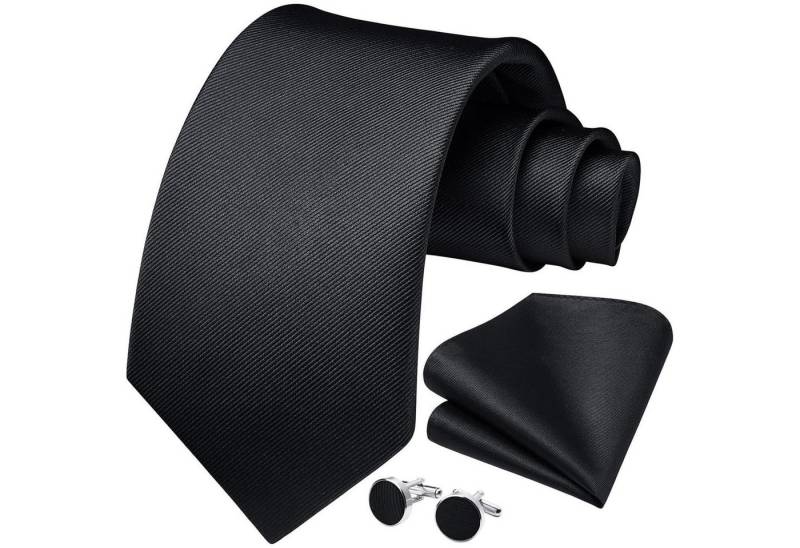LuxusKollektion Krawatte Krawatte Hochzeit Herren Einstecktuch Manschettenknöpfe Set Schwarz LuxusKollektion Krawatte Krawatte Hochzeit Herren Einstecktuch Manschettenknöpfe Set Schwarz von LuxusKollektion