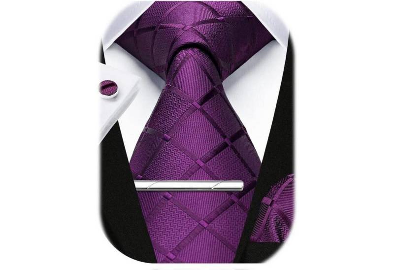 LuxusKollektion Krawatte Krawatte Hochzeit Herren Einstecktuch Manschettenknöpfe Violett LuxusKollektion Krawatte Krawatte Hochzeit Herren Einstecktuch Manschettenknöpfe Violett von LuxusKollektion