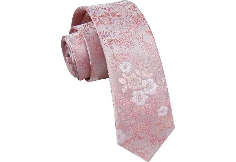 LuxusKollektion Krawatte Krawatte Schmale Herren 6cm Klassisch Einheitsgröße Rosa Blume LuxusKollektion Krawatte Krawatte Schmale Herren 6cm Klassisch Einheitsgröße Rosa Blume von LuxusKollektion
