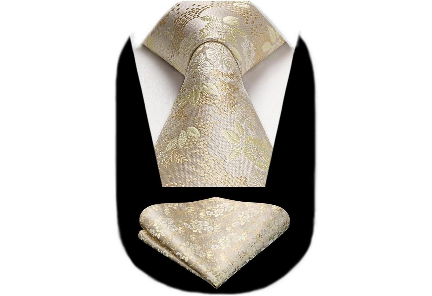 LuxusKollektion Krawatte Krawatte Seide Herren X-champagner-blume Einheitsgröße LuxusKollektion Krawatte Krawatte Seide Herren X-champagner-blume Einheitsgröße von LuxusKollektion