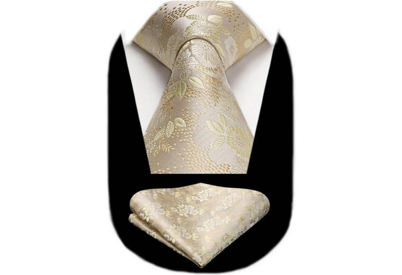 LuxusKollektion Krawatte Krawatte Seide Herren X-champagner-blume Einheitsgröße LuxusKollektion Krawatte Krawatte Seide Herren X-champagner-blume Einheitsgröße von LuxusKollektion