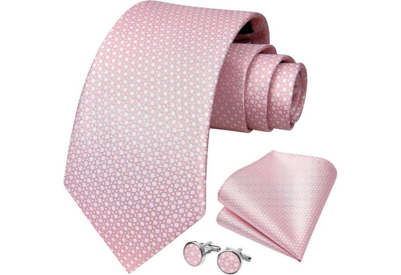 LuxusKollektion Krawatte Krawatten Herren Hochzeit Einstecktuch Manschettenknöpfe Set Rosa-2 LuxusKollektion Krawatte Krawatten Herren Hochzeit Einstecktuch Manschettenknöpfe Set Rosa-2 von LuxusKollektion
