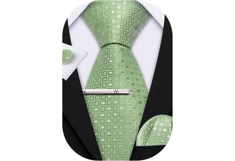 LuxusKollektion Krawatte Krawatten Set Seide Manschettenknöpfe Business Taschentuch salbeigrün LuxusKollektion Krawatte Krawatten Set Seide Manschettenknöpfe Business Taschentuch salbeigrün von LuxusKollektion