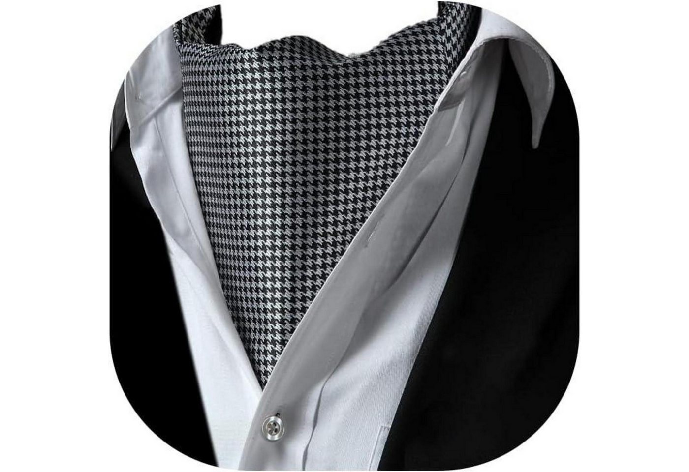 LuxusKollektion Krawatte Krawattenschal Herren Ascot Hochzeit Halstuch Business Schwarz-weiss LuxusKollektion Krawatte Krawattenschal Herren Ascot Hochzeit Halstuch Business Schwarz-weiss von LuxusKollektion