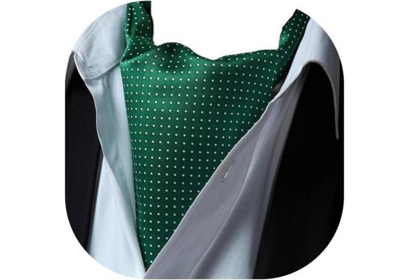 LuxusKollektion Krawatte Krawattenschal Herren Hochzeit Ascot gepunktet Halstuch Grün von LuxusKollektion