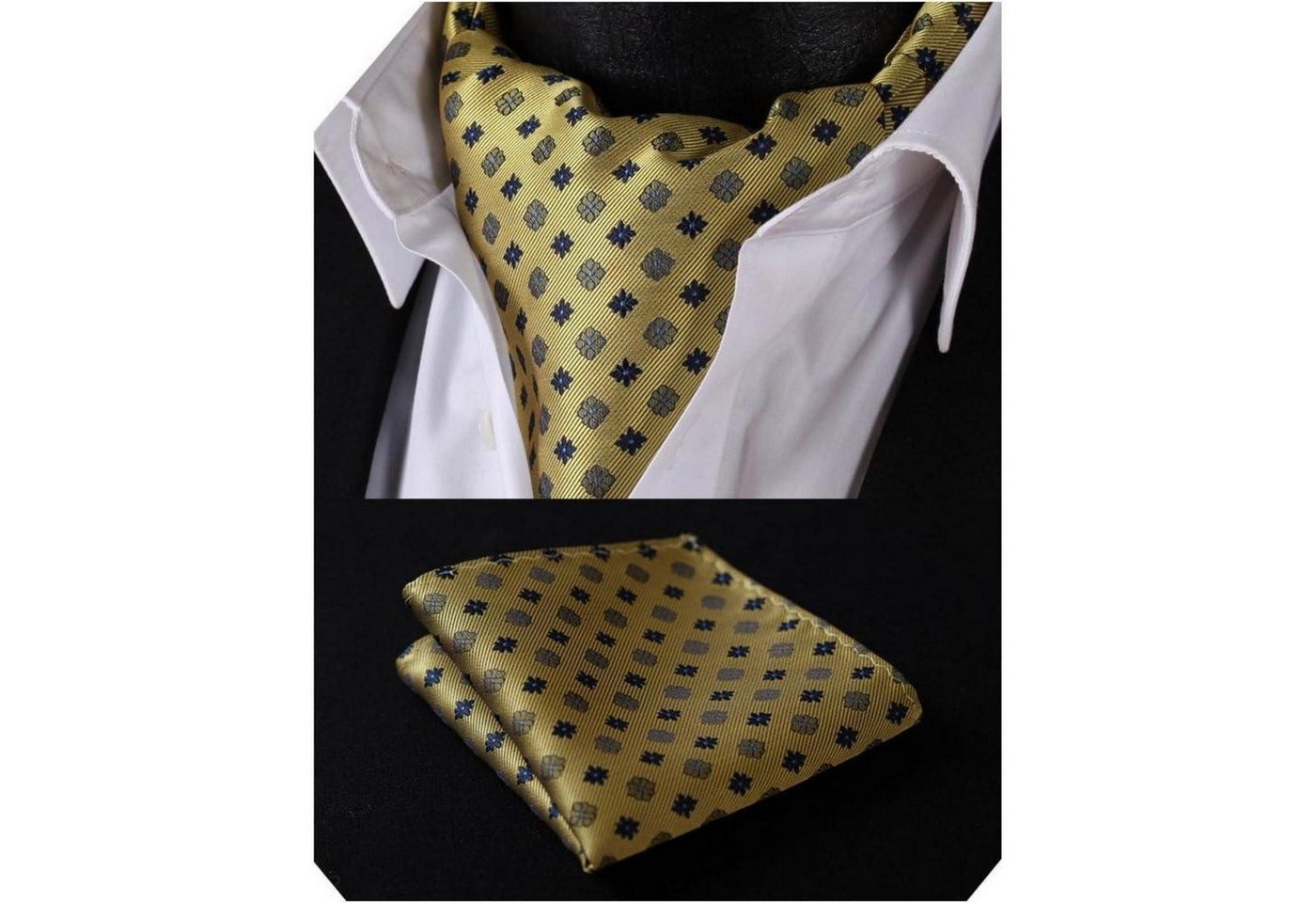 LuxusKollektion Krawatte Krawattenschal Herren Hochzeit Paisley Punkt Olive Gelb Einheitsgröße von LuxusKollektion