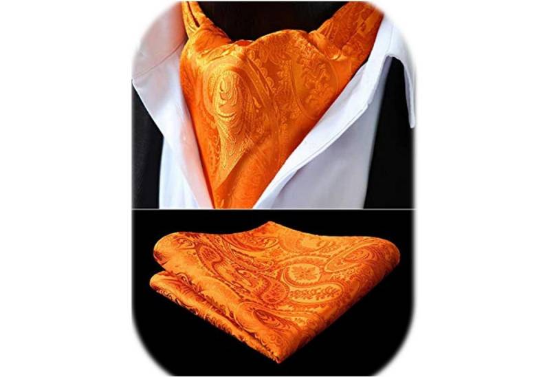 LuxusKollektion Krawatte Krawattenschal Herren Paisley Hochzeit Ascot Orange Einheitsgröße LuxusKollektion Krawatte Krawattenschal Herren Paisley Hochzeit Ascot Orange Einheitsgröße von LuxusKollektion