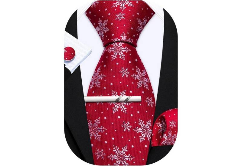 LuxusKollektion Krawatte Krawattenset Herren Einstecktuch Manschettenknöpfe 4er Rot LuxusKollektion Krawatte Krawattenset Herren Einstecktuch Manschettenknöpfe 4er Rot von LuxusKollektion