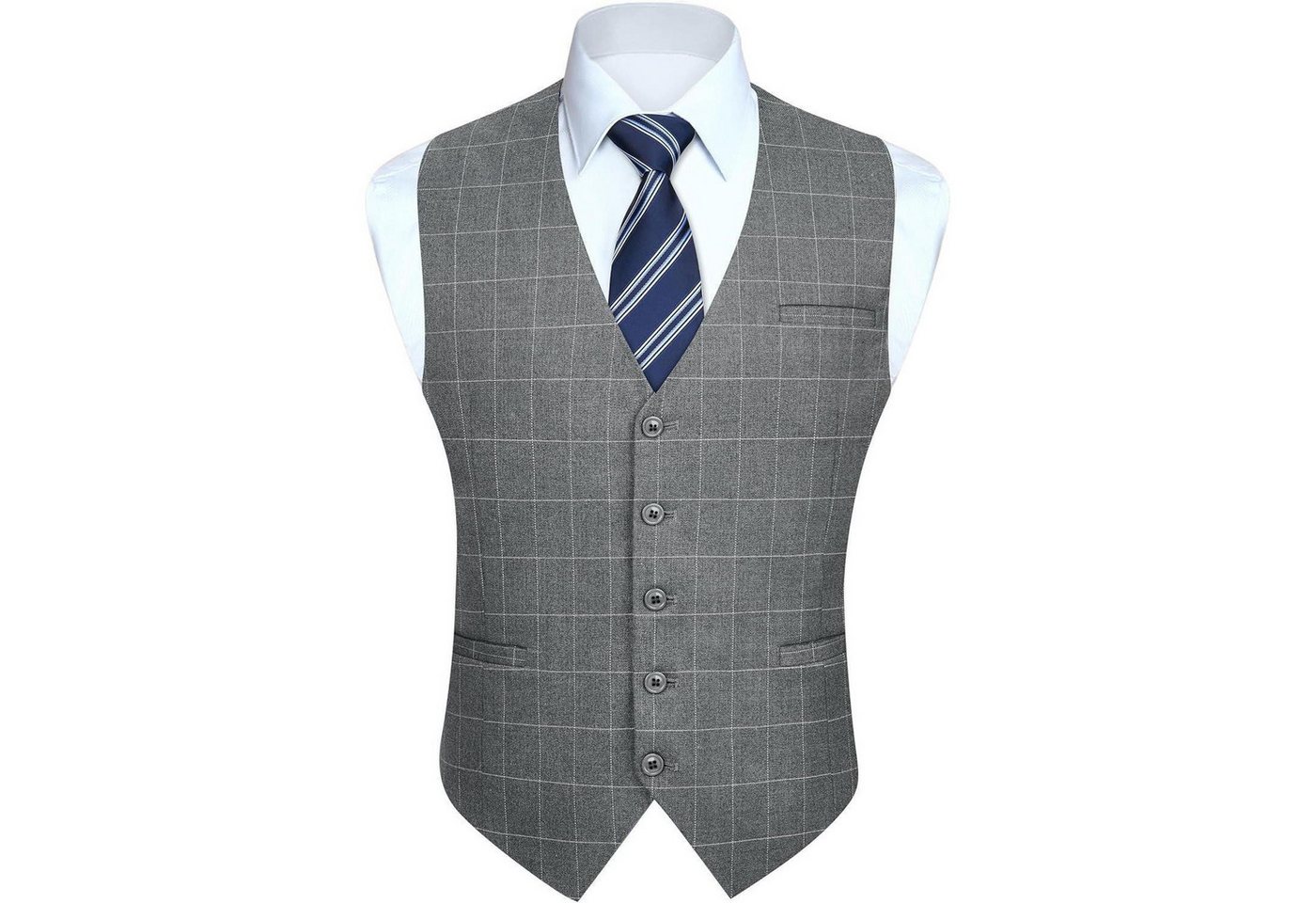 LuxusKollektion Krawatte Weste Herren Anzug Formale Hochzeitsfeier Baumwolle Hellgrau-N 4XL LuxusKollektion Krawatte Weste Herren Anzug Formale Hochzeitsfeier Baumwolle Hellgrau-N 4XL von LuxusKollektion