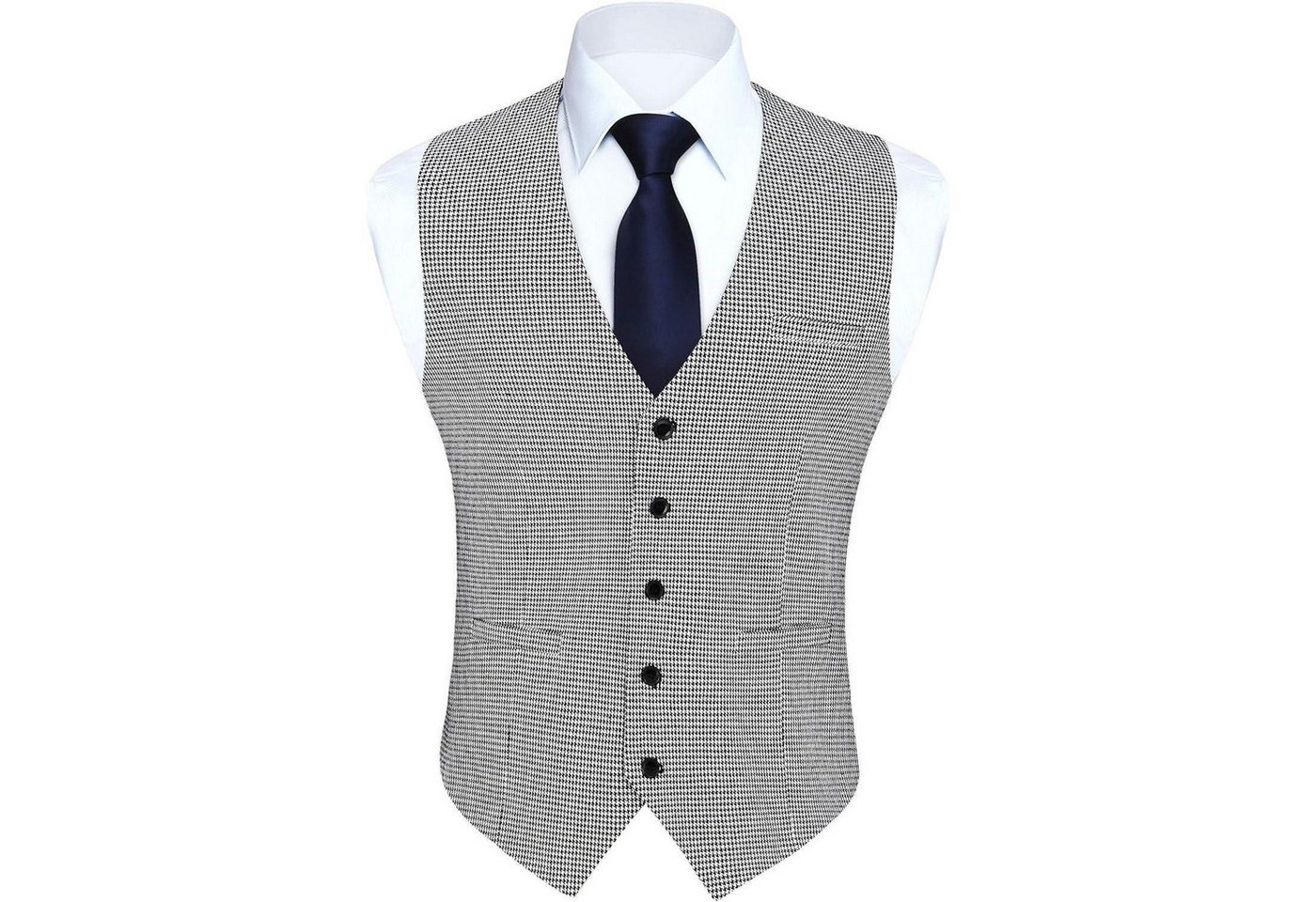 LuxusKollektion Krawatte Weste Herren Anzugweste kariert Hahnentritt Hochzeit L Schwarz Weiss LuxusKollektion Krawatte Weste Herren Anzugweste kariert Hahnentritt Hochzeit L Schwarz Weiss von LuxusKollektion