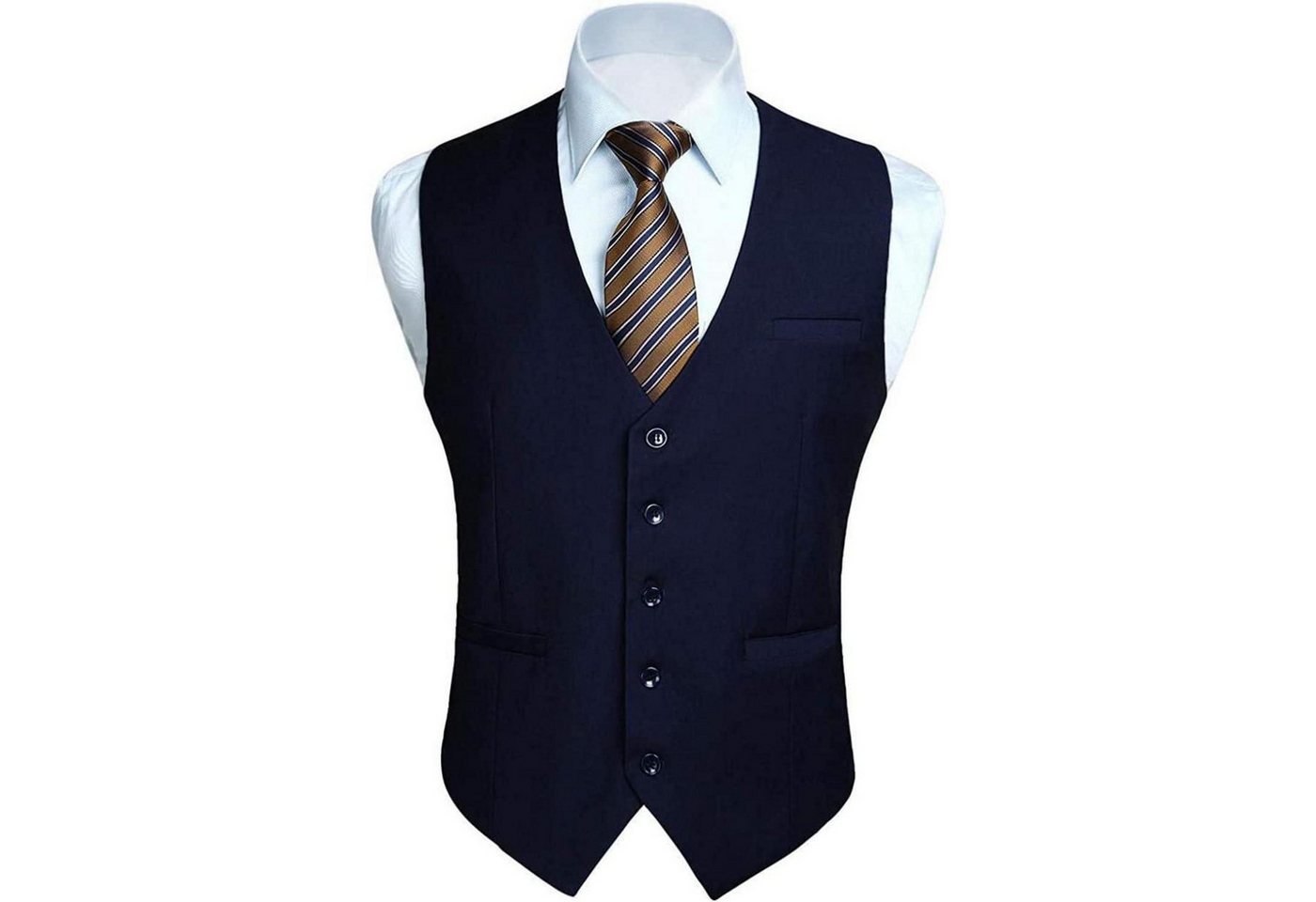 LuxusKollektion Krawatte Weste Herren Baumwolle Hochzeit Party M Marineblau von LuxusKollektion