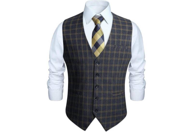 LuxusKollektion Krawatte Weste Herren Baumwolle Plaid Anzug Hochzeit Grau XS LuxusKollektion Krawatte Weste Herren Baumwolle Plaid Anzug Hochzeit Grau XS von LuxusKollektion