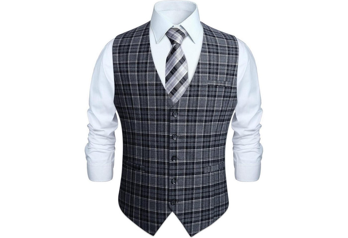 LuxusKollektion Krawatte Weste Herren Baumwolle Plaid Anzug Hochzeitsfeier Schwarz L LuxusKollektion Krawatte Weste Herren Baumwolle Plaid Anzug Hochzeitsfeier Schwarz L von LuxusKollektion