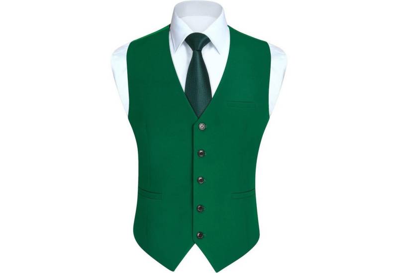 LuxusKollektion Krawatte Weste Herren Formale Hochzeit Party Baumwolle Einfarbig 3XL Grün 2 von LuxusKollektion
