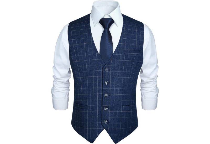 LuxusKollektion Krawatte Weste Herren Formale Hochzeitsfeier Anzug Baumwolle 1Royal Blue S von LuxusKollektion