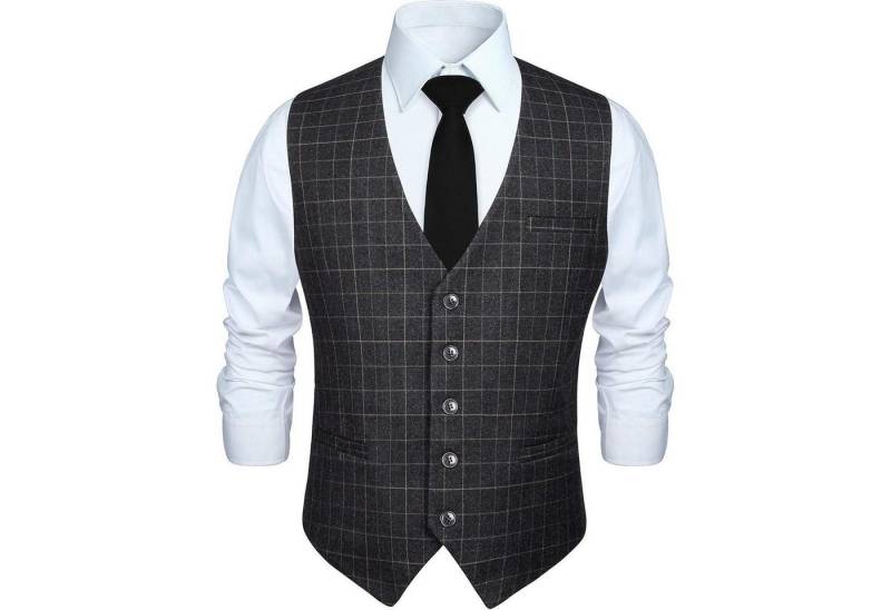 LuxusKollektion Krawatte Weste Herren Formale Hochzeitsfeier Baumwolle Plaid Anzug graues XXL LuxusKollektion Krawatte Weste Herren Formale Hochzeitsfeier Baumwolle Plaid Anzug graues XXL von LuxusKollektion