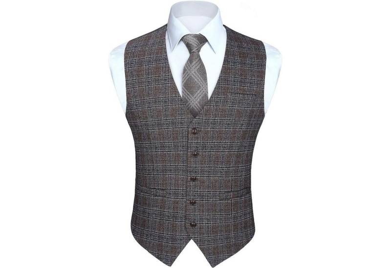 LuxusKollektion Krawatte Weste Herren Hahnentritt Baumwolle Hochzeit L braun LuxusKollektion Krawatte Weste Herren Hahnentritt Baumwolle Hochzeit L braun von LuxusKollektion