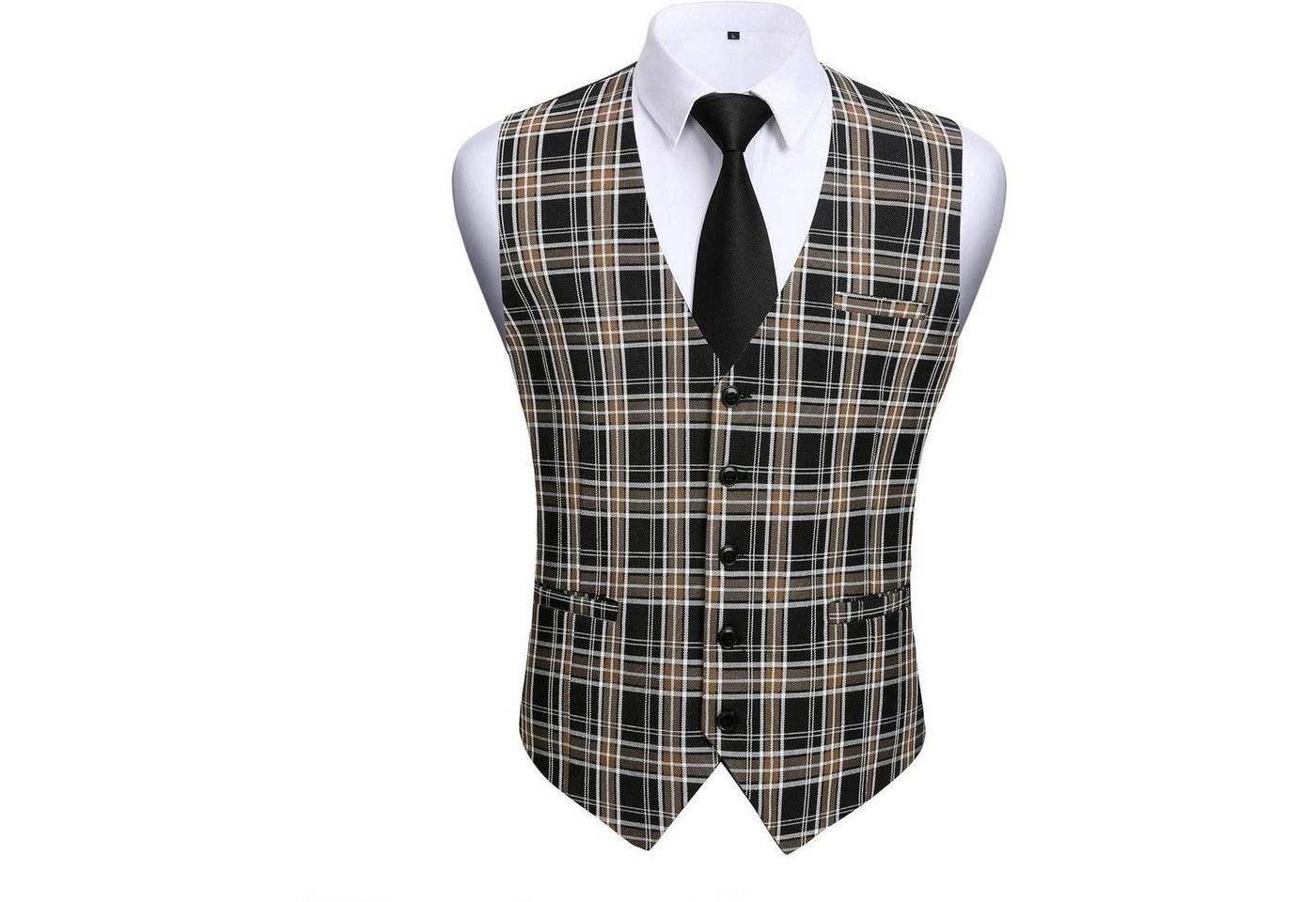 LuxusKollektion Krawatte Weste Herren Hahnentritt Baumwolle Hochzeit S Grau LuxusKollektion Krawatte Weste Herren Hahnentritt Baumwolle Hochzeit S Grau von LuxusKollektion