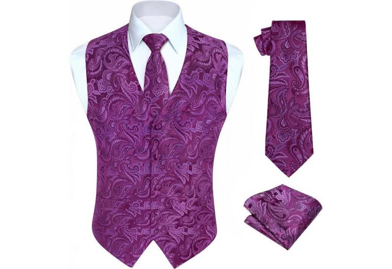 LuxusKollektion Krawatte Weste Herren Hochzeit Krawatte Einstecktuch Jacquard 3XL Lila 3 LuxusKollektion Krawatte Weste Herren Hochzeit Krawatte Einstecktuch Jacquard 3XL Lila 3 von LuxusKollektion