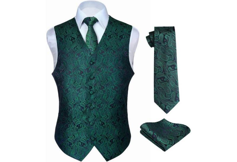 LuxusKollektion Krawatte Weste Herren Hochzeit Krawatte Einstecktuch Jacquard S Grün LuxusKollektion Krawatte Weste Herren Hochzeit Krawatte Einstecktuch Jacquard S Grün von LuxusKollektion