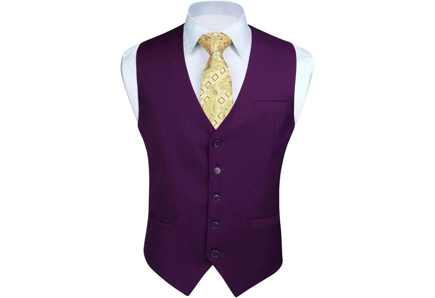 LuxusKollektion Krawatte Weste Herren Hochzeit Party Baumwolle S Lila von LuxusKollektion