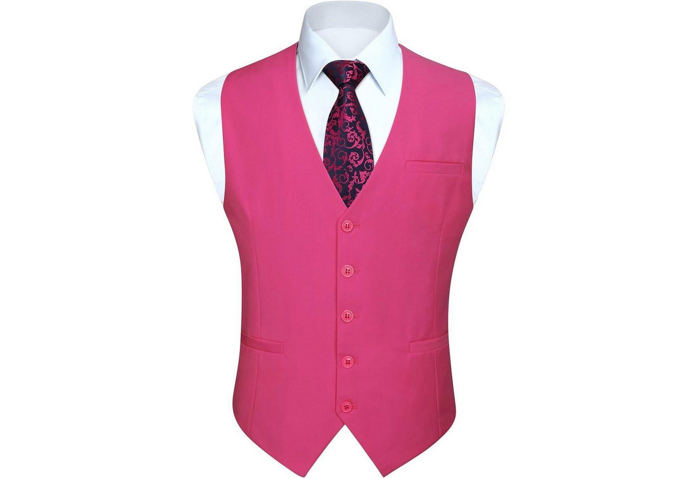 LuxusKollektion Krawatte Weste Herren Hochzeit Party Baumwolle S Z1 Fuchsia von LuxusKollektion