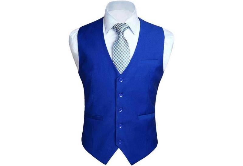 LuxusKollektion Krawatte Weste Herren Hochzeit Party Baumwolle XS Konigsblau von LuxusKollektion