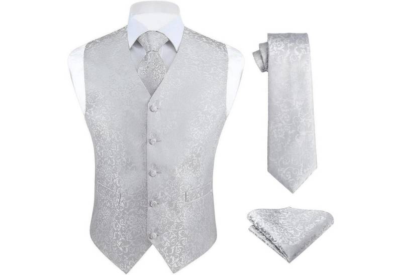 LuxusKollektion Krawatte Weste Herren Jacquard Krawatte Einstecktuch Hochzeit Anzug 3XL Gelb 2 von LuxusKollektion