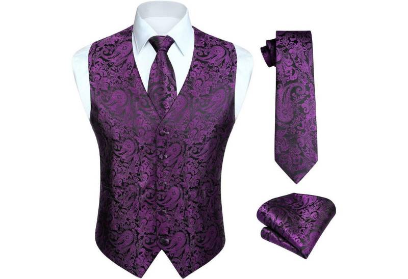 LuxusKollektion Krawatte Weste Herren Krawatte Einstecktuch Jacquard Anzugset XL Violett LuxusKollektion Krawatte Weste Herren Krawatte Einstecktuch Jacquard Anzugset XL Violett von LuxusKollektion