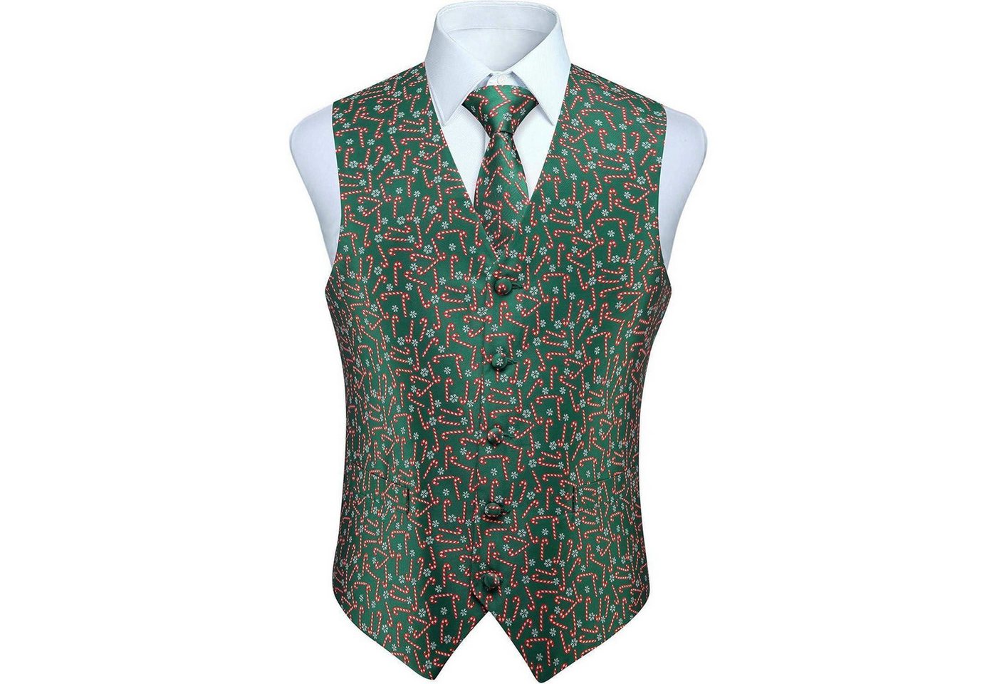 LuxusKollektion Krawatte Weste Herren Weihnachten Santa Claus Krawatte Set 3XL Grun-1 LuxusKollektion Krawatte Weste Herren Weihnachten Santa Claus Krawatte Set 3XL Grun-1 von LuxusKollektion