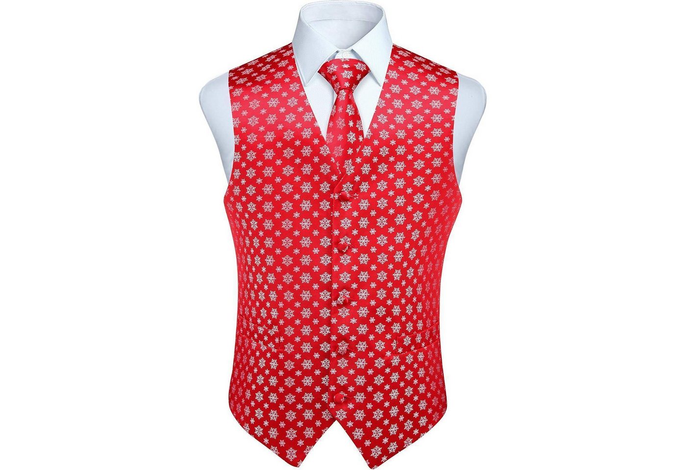 LuxusKollektion Krawatte Weste Herren Weihnachten Santa Spaß Krawatte Tasche Tuch L rot-1 LuxusKollektion Krawatte Weste Herren Weihnachten Santa Spaß Krawatte Tasche Tuch L rot-1 von LuxusKollektion