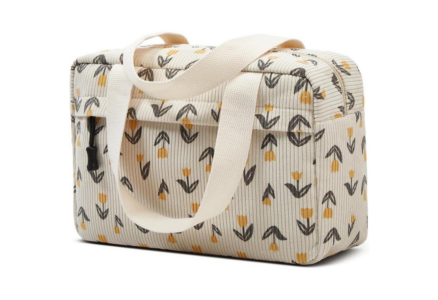 LuxusKollektion Kulturbeutel Kosmetiktasche Cord Kulturtasche Damen Reise Tulip-rot von LuxusKollektion